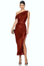Load image into Gallery viewer, Nichola Belted Midi Dress- Rust
