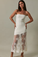 Load image into Gallery viewer, Ivory Lace Skirt Knit Dress
