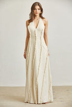 Load image into Gallery viewer, Halter Fringe Maxi Dress
