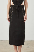 Load image into Gallery viewer, Crochet Maxi Skirt- Black
