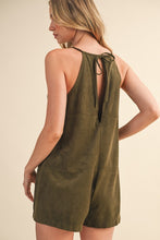 Load image into Gallery viewer, High Neck Suede Romper
