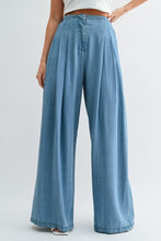 Load image into Gallery viewer, Tailored Palazzo Denim Pants
