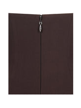 Load image into Gallery viewer, Espresso Draped Mesh Gown Dress
