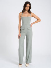 Load image into Gallery viewer, Sage Wide Leg Halter Jumpsuit
