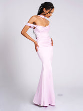 Load image into Gallery viewer, Ivona Light Pink Satin Gown
