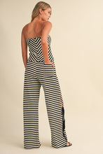 Load image into Gallery viewer, Lena Stripe Cream|Black Pant Set
