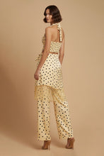 Load image into Gallery viewer, Polka Dot Halter top and fringe pants set
