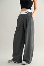 Load image into Gallery viewer, Charcoal High Waisted Tailored Trousers
