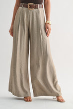 Load image into Gallery viewer, Satin Belted Wide Leg Pants
