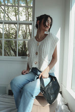 Load image into Gallery viewer, Gold Buttons Beige Sweater Vest
