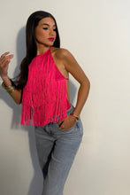 Load image into Gallery viewer, Halter Fringe Back Tie Bodysuit

