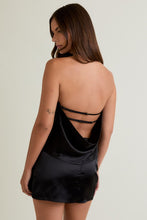 Load image into Gallery viewer, Midnight Satin Haltet Top
