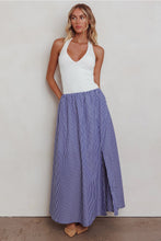 Load image into Gallery viewer, White Navy Maxi Dress
