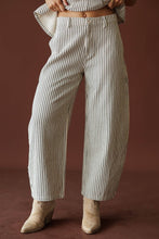 Load image into Gallery viewer, Natural Striped Barrel Pant Set
