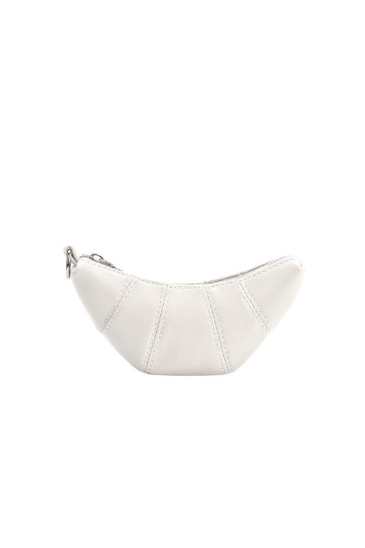 Croissant Mini White Charm Bag