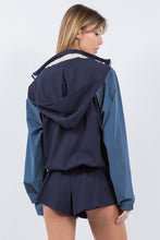 Load image into Gallery viewer, Zip Up Color Block Windbreaker Matching Shorts

