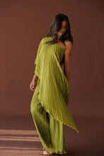 Load image into Gallery viewer, Olive Pleated One Shoulder Set

