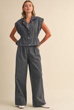 Load image into Gallery viewer, Blue Grey Utility Denim Set
