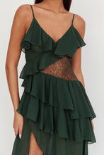 Load image into Gallery viewer, Hunter Green Lace Maxi Dress
