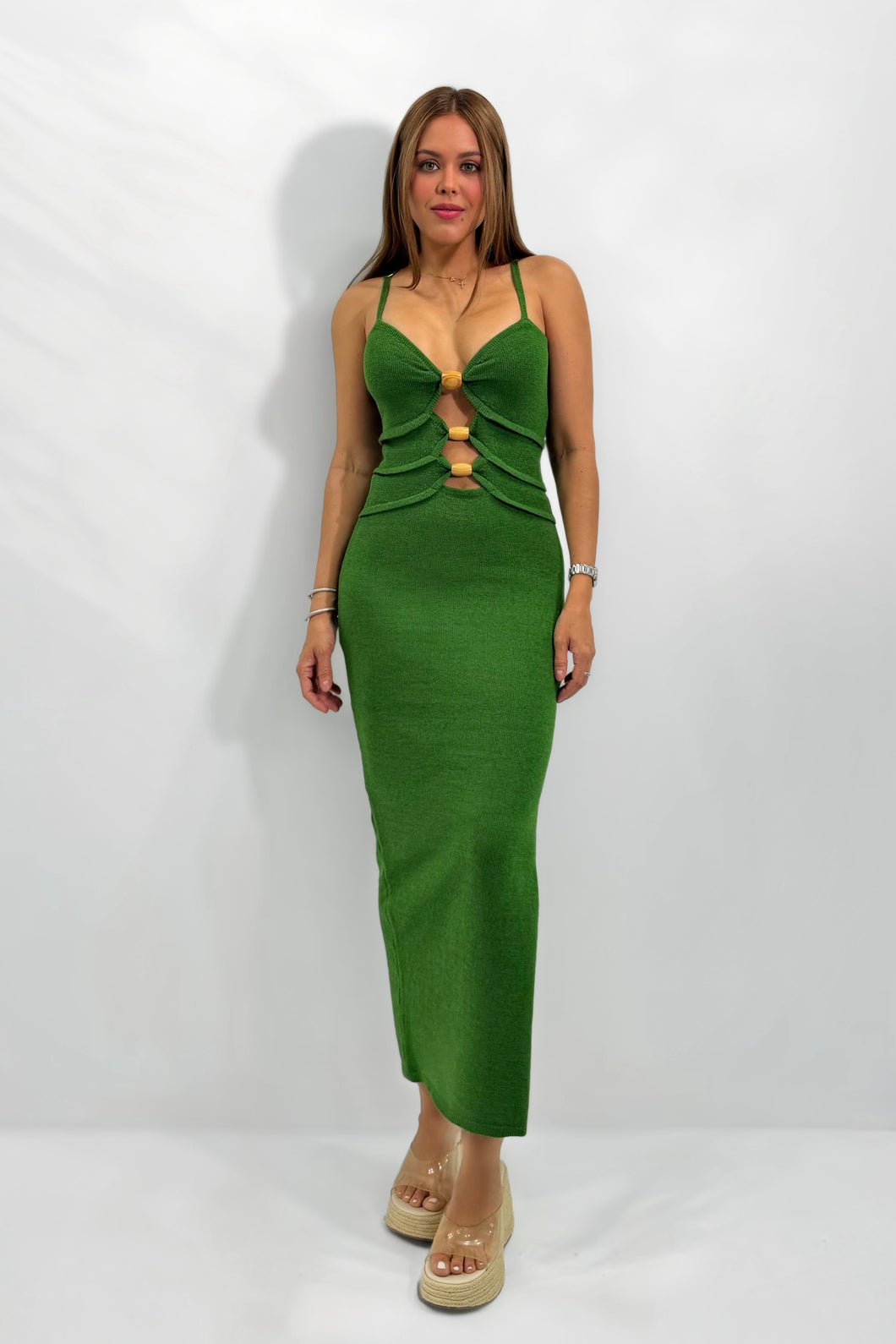 Olivia Green Knit Dress