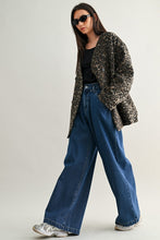 Load image into Gallery viewer, Indigo Denim Pleated Wide Leg Pant
