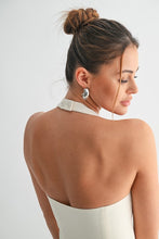 Load image into Gallery viewer, Ecru Corset Halter Top
