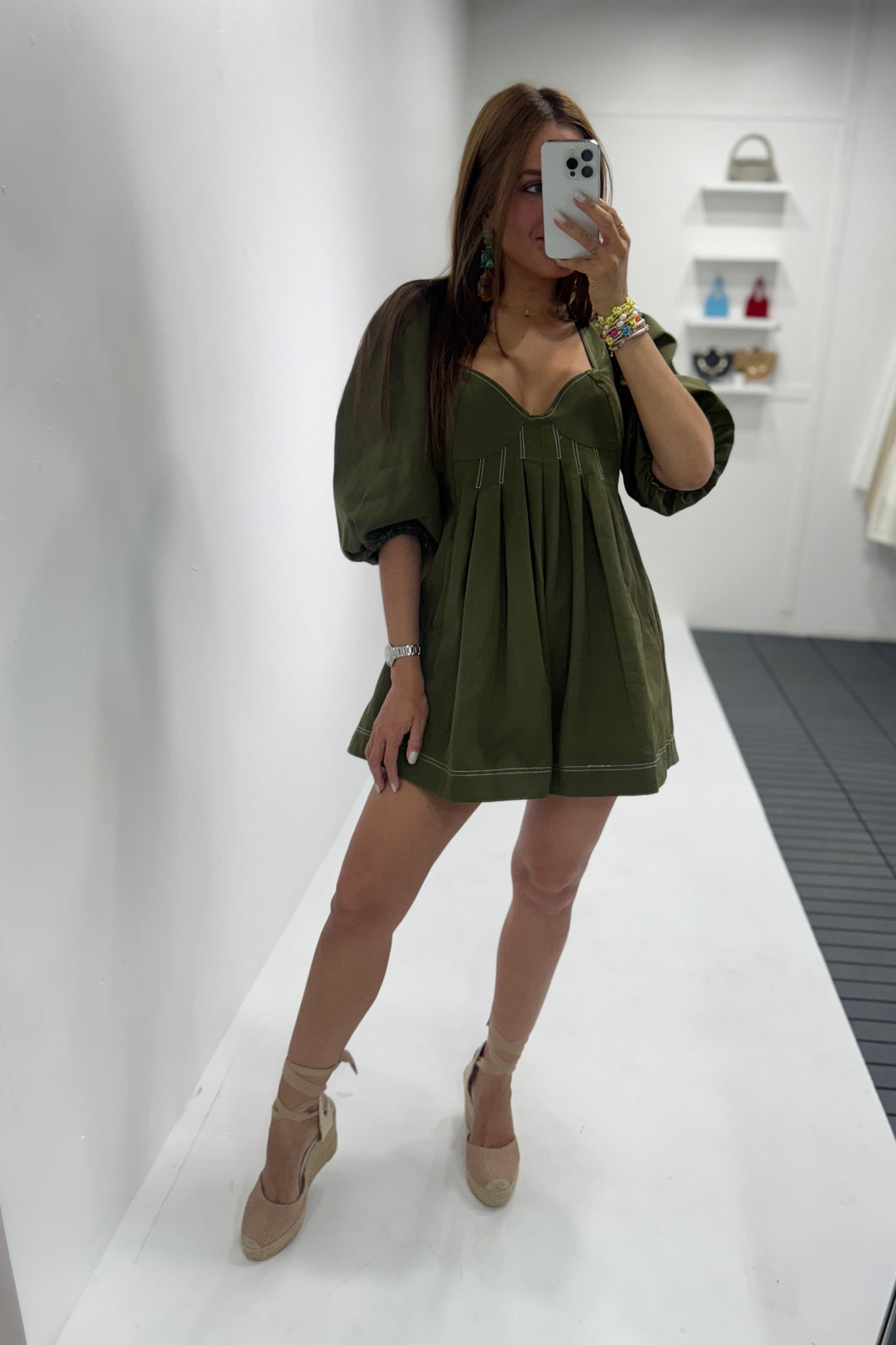 Agatha Olive Romper
