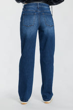 Load image into Gallery viewer, Mid Waist Loose Straight Jeans - Dark
