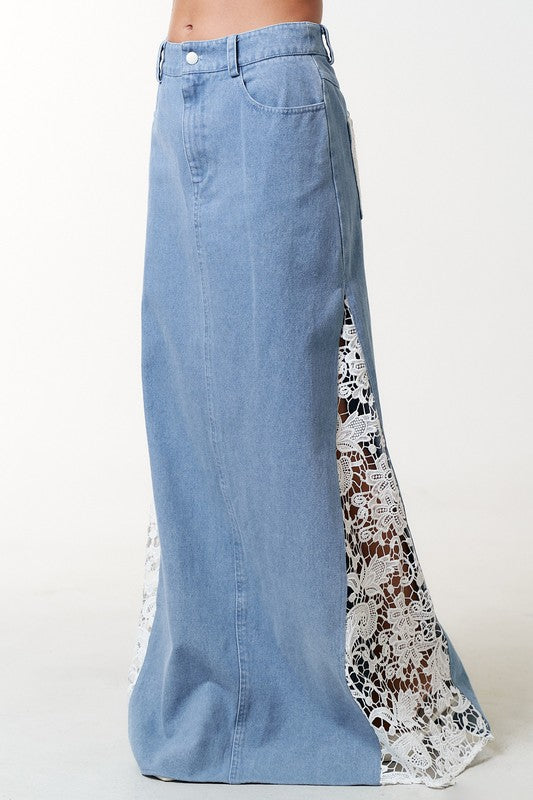 Denim Maxi Skirt