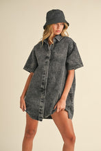 Load image into Gallery viewer, Dark Denim Short Dress
