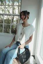 Load image into Gallery viewer, Gold Buttons Beige Sweater Vest

