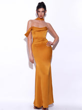 Load image into Gallery viewer, Ivona Gold Satin Gown
