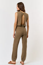 Load image into Gallery viewer, Khaki Knit Open Back Jumpsuit
