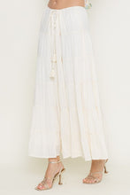 Load image into Gallery viewer, Ivory Tiered Maxi Skirt
