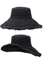 Load image into Gallery viewer, Black Canva Bucket Hat
