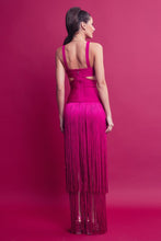 Load image into Gallery viewer, Kiki Fringe Bandage Dress-Magenta
