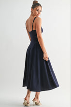Load image into Gallery viewer, Pia Navy Midi Dress
