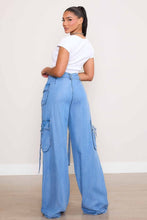 Load image into Gallery viewer, Tencel Cargo Wide Leg Pants
