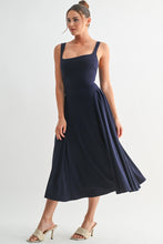 Load image into Gallery viewer, Pia Navy Midi Dress

