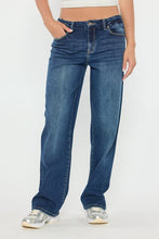 Load image into Gallery viewer, Mid Waist Loose Straight Jeans - Dark
