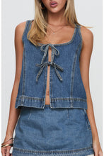 Load image into Gallery viewer, Denim Front Tie Top &amp; Skort Set
