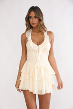 Load image into Gallery viewer, Colette Ruffle Mini Dress-Cream
