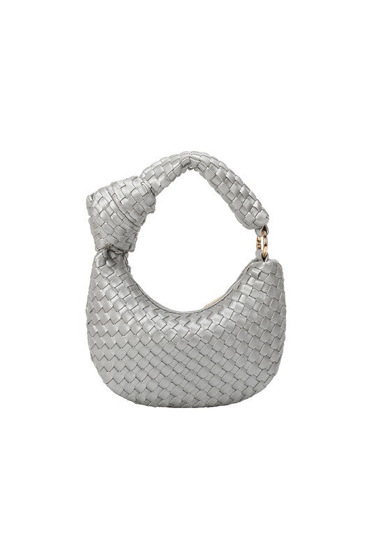 Brigitte Silver Woven Charm Bag