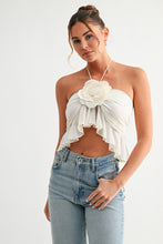 Load image into Gallery viewer, Petal Halter Ruffle Top - Ivory
