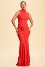 Load image into Gallery viewer, Red Buckle Maxi Dress
