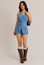 Load image into Gallery viewer, Denim Halter Playsuit
