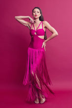 Load image into Gallery viewer, Kiki Fringe Bandage Dress-Magenta
