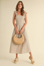 Load image into Gallery viewer, Linen Striped Midi Dress

