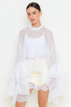 Load image into Gallery viewer, Romantic Long Sleeve Oversized Sheer Top
