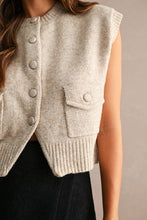 Load image into Gallery viewer, Light Mocha Sleeveless Knit Sweater Vest
